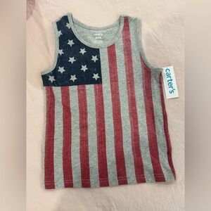 Carter's Patriotic Star & Stripe Tank Top - Red, Blue & Gray